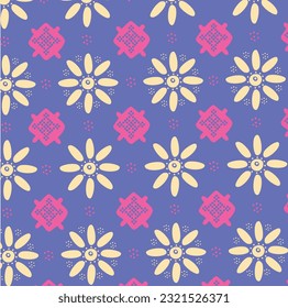Indonesian etnic traditional pattern background vector 