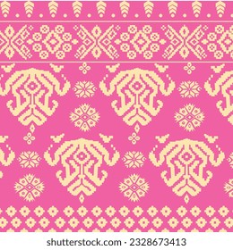 Indonesian etnic traditional pattern background vector 