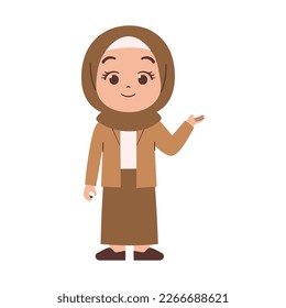 Indonesian female teacher in the classroom