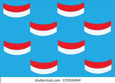 Patrón de ilustración de la bandera de Indonesia