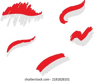 Indonesian Flag Bendera Banner Vector Ribbon Kemerdekaan