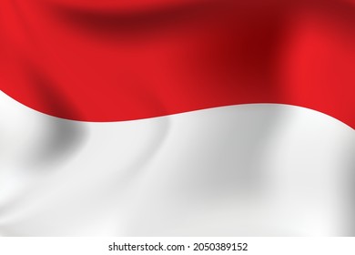 Indonesische Flagge weht im Wind.