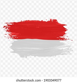 
Indonesian flag brush with transparent background, vector illustration in eps file