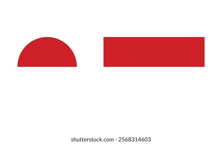 Indonesian Flag button round transparent png vector illustration