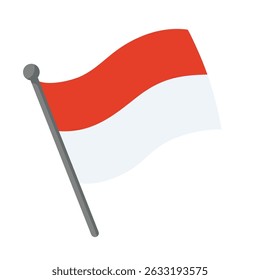 Indonesian flag clip art, flat design vector illustration, indonesia flag clip art, indonesia clip art, clip art indonesia