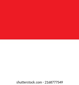 The Indonesian flag consists of red and white colors
