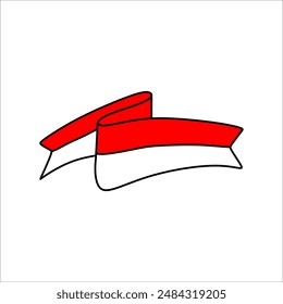 Elemento de Vector de decoración de bandera indonesia