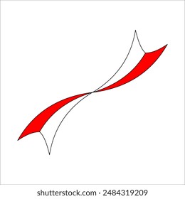 Indonesian Flag Decoration Vector Element