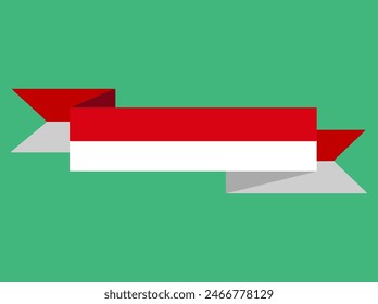 Indonesian Flag Element for Decoration