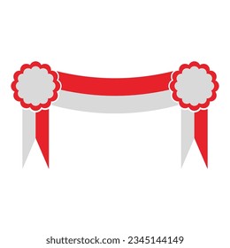 Indonesian flag icon vector template illustration logo design