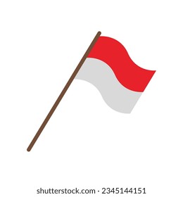 Indonesian flag icon vector template illustration logo design