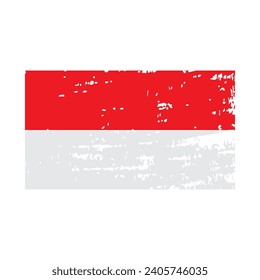 Indonesian flag icon vector template illustration logo design