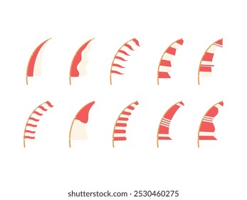 Conjunto de Elementos de Ilustração de Sinalizador Indonésio