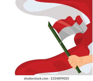 fondo del día de la independencia de la bandera indonesia