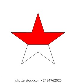 Vektorgrafik des indonesischen Flaggenunabhängigkeitstages