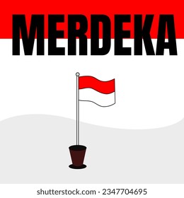 Indonesian flag independent day merdeka 78 tahun hari ulang tahun indonesia dirgahayu red and white flag bendera merah putih berkibar