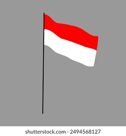 Indonesian flag Merah Putih. Flag element for independence day