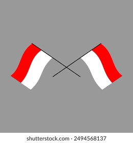 Bandera indonesia Merah Putih. Elemento de bandera para el día de la independencia