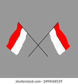 Bandera indonesia Merah Putih. Elemento de bandera para el día de la independencia