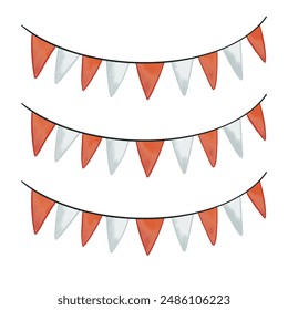 Indonesian flag ornament for graphic design purposes to celebrate the 79th Indonesian Independence Day