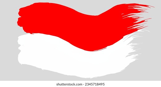 Indonesian flag, Indonesian flag pattern, Suitable for design elements. Scribble style