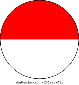 The Indonesian flag is red and white