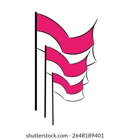 Indonesian flag, red and white flag