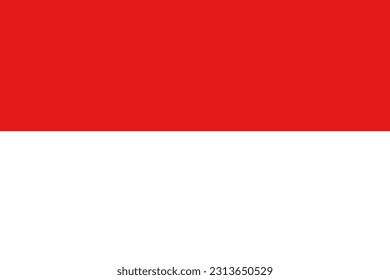 The Indonesian flag is red and white (red and white) with an original size scale of 2:1