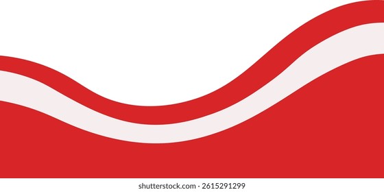 Indonesian Flag Ribbon Border. Vector Illustration on White Background