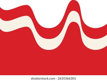 Indonesian Flag Ribbon Frame with Flat Design Style. Vector Illustration Isolated on White Background