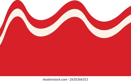 Indonesian Flag Ribbon Frame with Flat Design Style. Vector Illustration Isolated on White Background