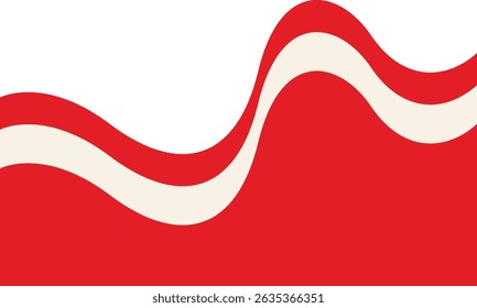 Indonesian Flag Ribbon Frame with Flat Design Style. Vector Illustration Isolated on White Background