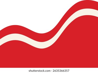 Indonesian Flag Ribbon Frame with Flat Design Style. Vector Illustration Isolated on White Background