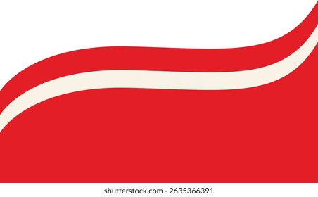 Indonesian Flag Ribbon Frame with Flat Design Style. Vector Illustration Isolated on White Background