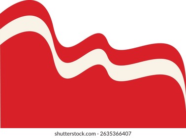 Marco de cinta de bandera indonesia con estilo de diseño plano. Ilustración vectorial aislada sobre fondo blanco