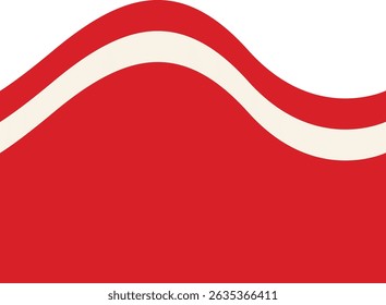 Indonesian Flag Ribbon Frame with Flat Design Style. Vector Illustration Isolated on White Background