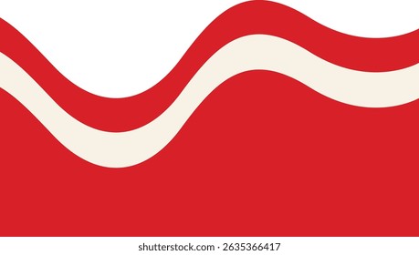 Marco de cinta de bandera indonesia con estilo de diseño plano. Ilustración vectorial aislada sobre fondo blanco