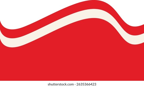 Indonesische Flagge Ribbon Frame mit flachem Design Stil. Vektorgrafik einzeln auf weißem Hintergrund