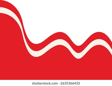 Quadro de fita da bandeira indonésia com estilo de design plano. Ilustração de vetor isolada no plano de fundo branco
