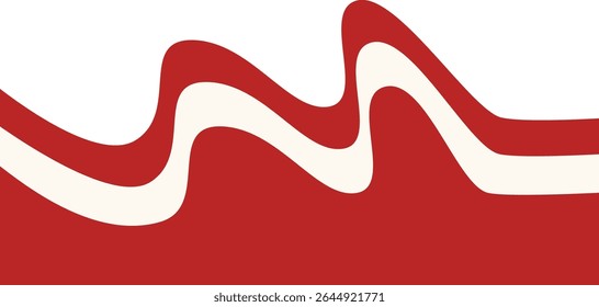 Indonesian Flag Ribbon Illustration. Isolated Flat Vector Graphic