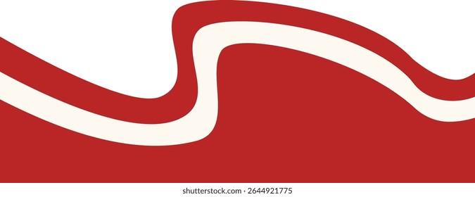 Indonesian Flag Ribbon Illustration. Isolated Flat Vector Graphic