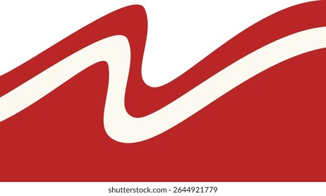 Indonesian Flag Ribbon Illustration. Isolated Flat Vector Graphic