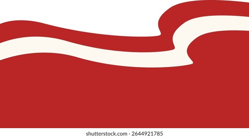Indonesian Flag Ribbon Illustration. Isolated Flat Vector Graphic