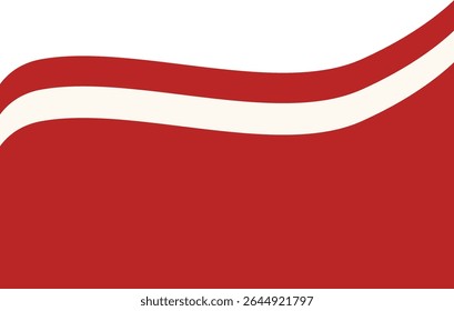 Indonesian Flag Ribbon Illustration. Isolated Flat Vector Graphic