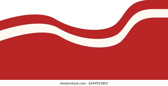Indonesian Flag Ribbon Illustration. Isolated Flat Vector Graphic