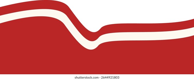 Indonesian Flag Ribbon Illustration. Isolated Flat Vector Graphic
