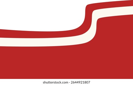 Indonesian Flag Ribbon Illustration. Isolated Flat Vector Graphic