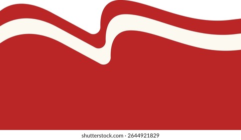 Indonesian Flag Ribbon Illustration. Isolated Flat Vector Graphic