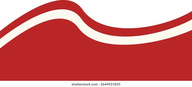 Indonesian Flag Ribbon Illustration. Isolated Flat Vector Graphic