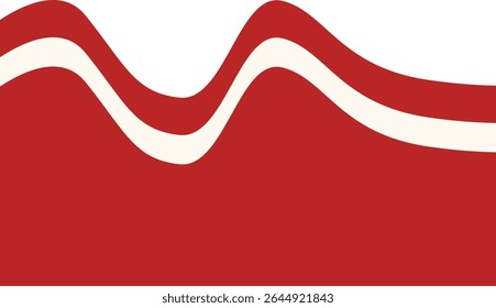 Indonesian Flag Ribbon Illustration. Isolated Flat Vector Graphic